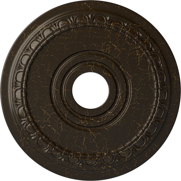 Ekena Millwork Munich Ceiling Medallion (Canopies up to 5 5/8"), 17 1/2"OD x 3 5/8"ID x 1"P, Stone Hearth Crackle CM17MUSHC - main